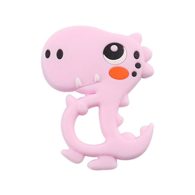 Silicone Dinosaur Teether for Easy Little-Hand Grip