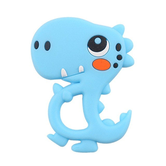 Silicone Dinosaur Teether for Easy Little-Hand Grip