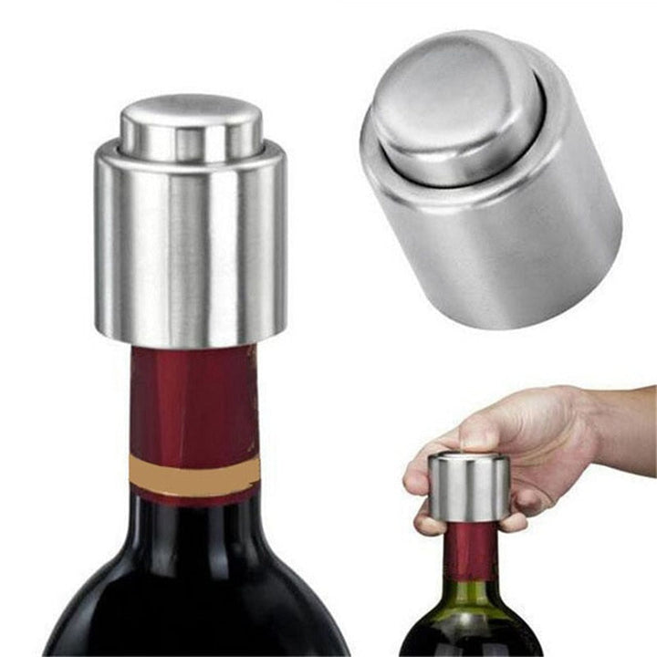 Vacuum Wine Stopper Stainless Steel for Opened Bottles