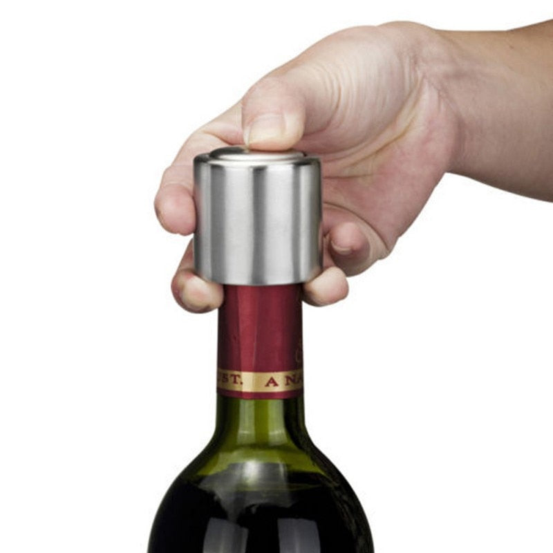 Vacuum Wine Stopper Stainless Steel for Opened Bottles