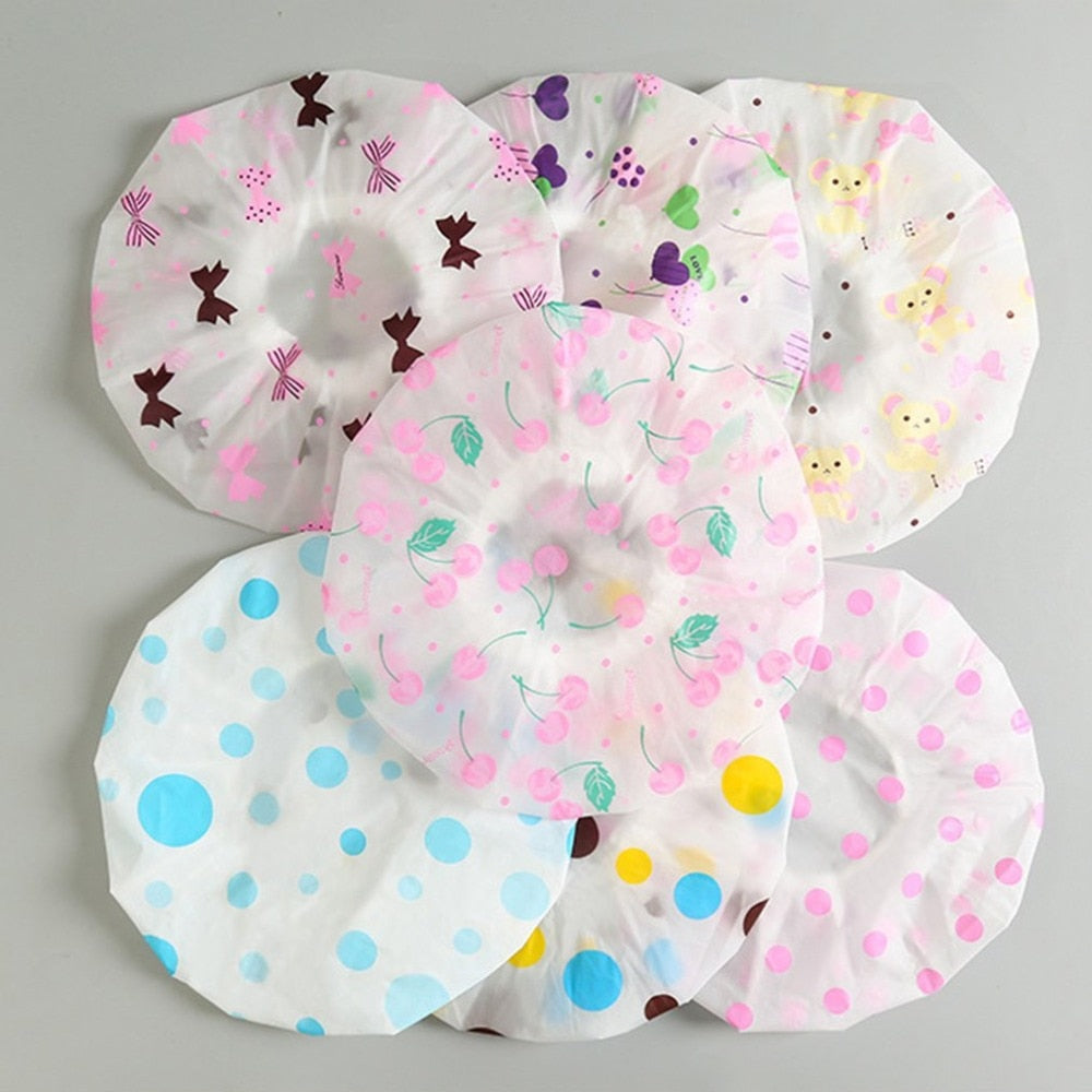 Waterproof Shower Cap for Women, Reusable Hair Cover