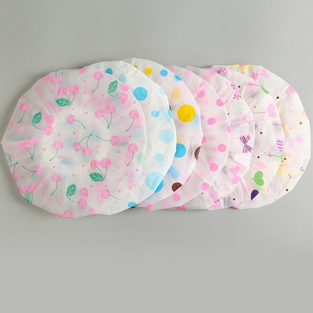 Waterproof Shower Cap for Women, Reusable Hair Cover
