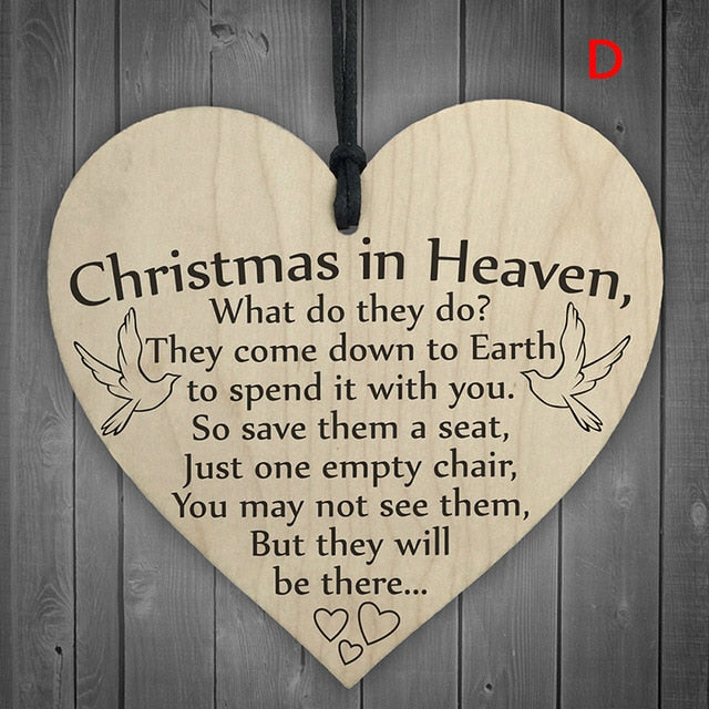 Wooden Heart Christmas Plaque for Meaningful Gifting