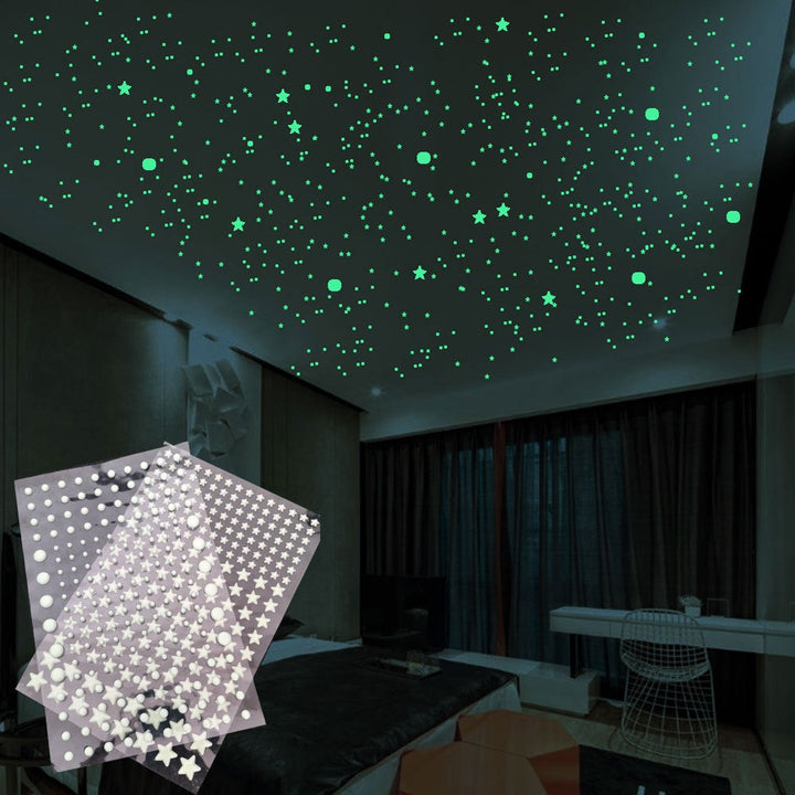 Glow-in-the-Dark Star Wall Stickers for Kids' Rooms