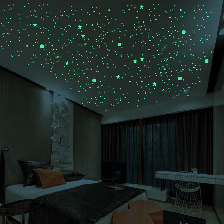 Glow-in-the-Dark Star Wall Stickers for Kids' Rooms