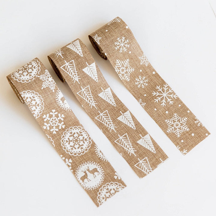 Christmas Burlap Ribbon for Rustic Holiday Decorating