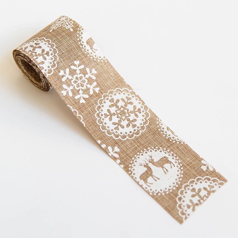 Christmas Burlap Ribbon for Rustic Holiday Decorating