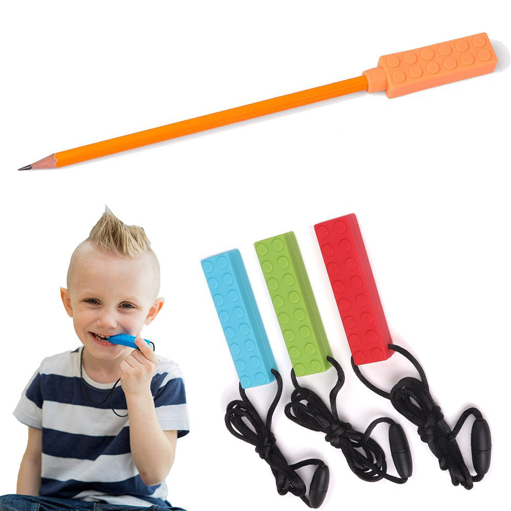 Silicone Baby Teether Pencil Toy for Teething Relief