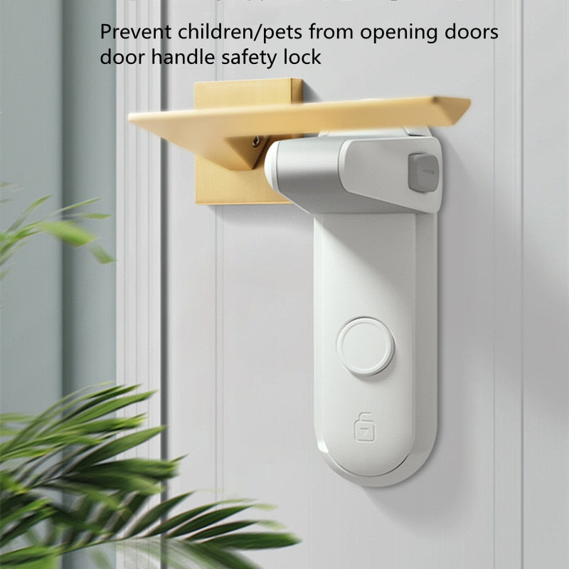 Child Safety Door Handle Lock for No-Drill Peace