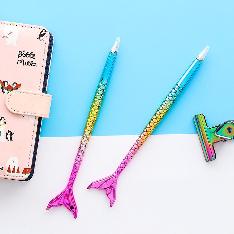 Mermaid Tail Ballpoint Pen, Rainbow Metallic Gift Pen