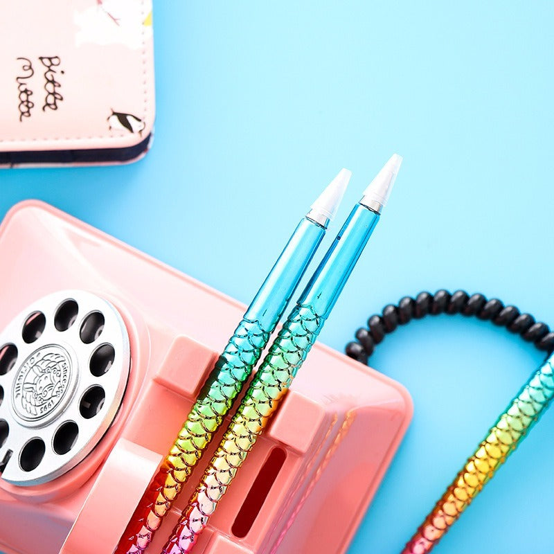 Mermaid Tail Ballpoint Pen, Rainbow Metallic Gift Pen