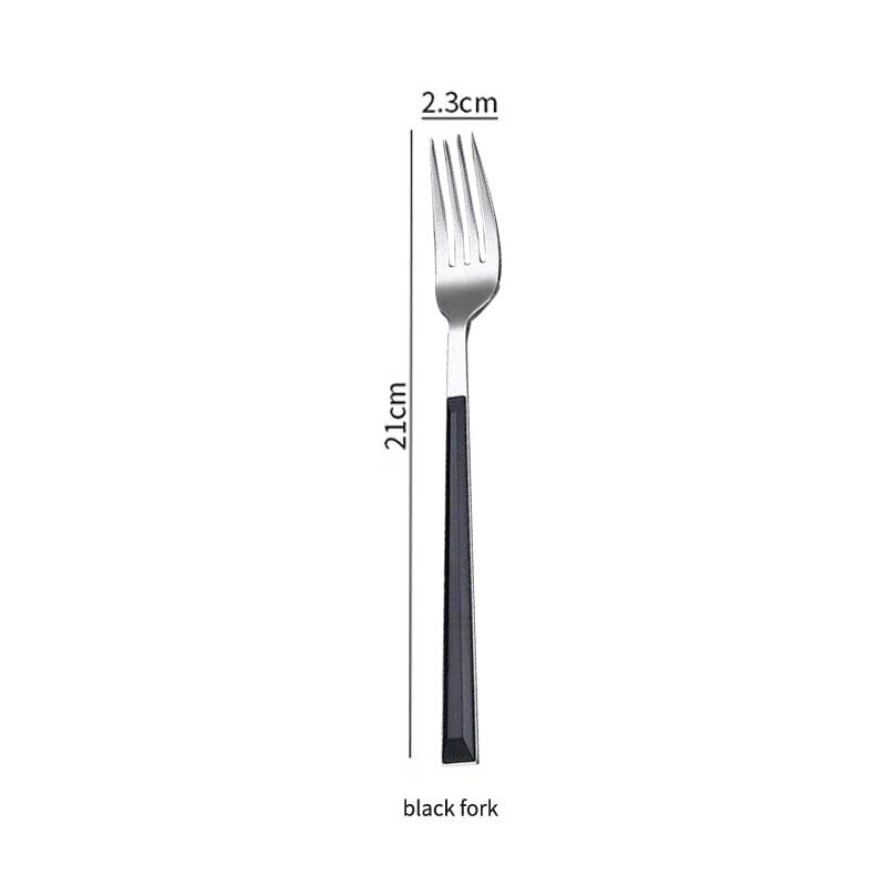 Western Stainless Steel Flatware Set, Faceted Handle
