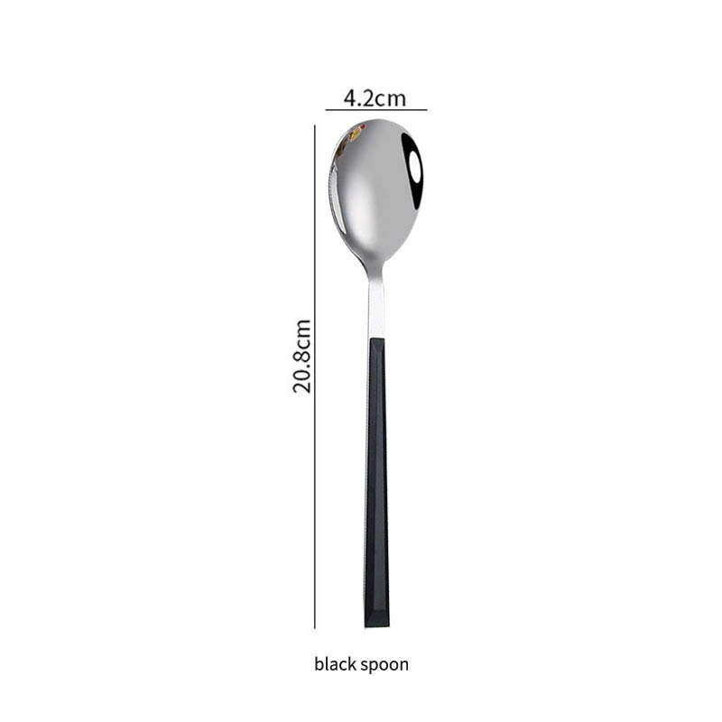 Western Stainless Steel Flatware Set, Faceted Handle