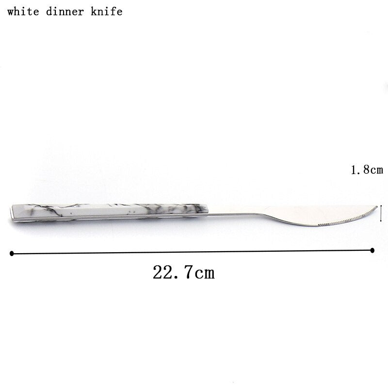 Western Stainless Steel Flatware Set, Faceted Handle