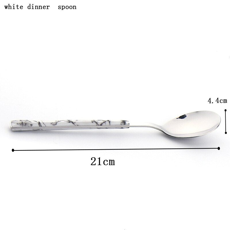 Western Stainless Steel Flatware Set, Faceted Handle