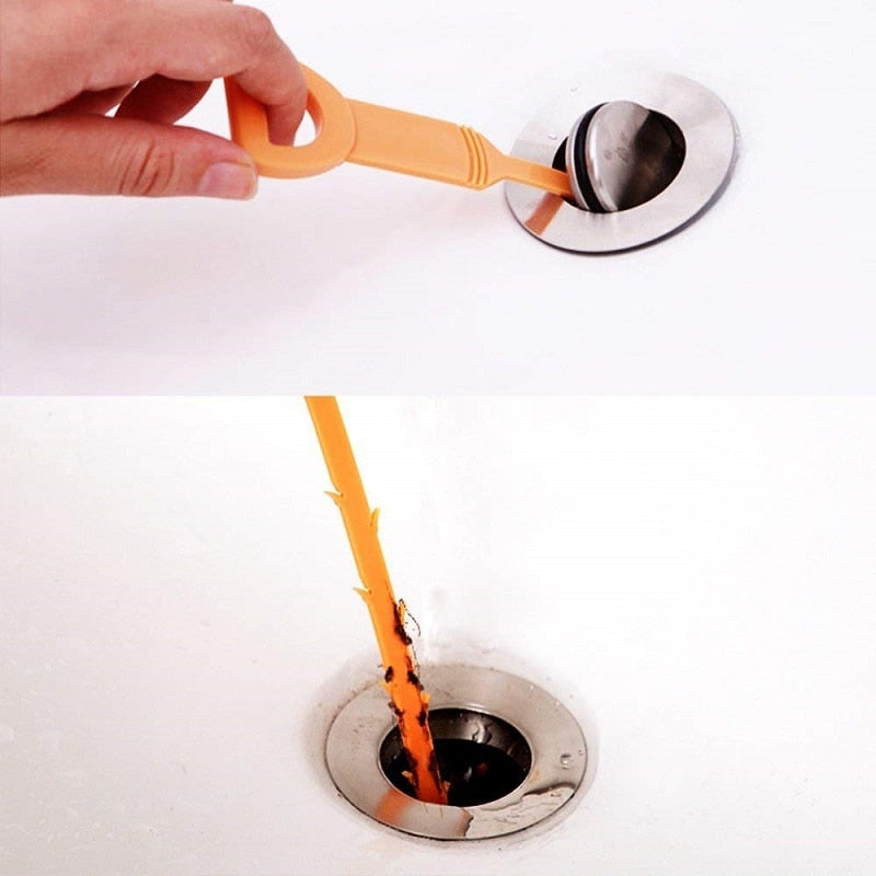 Drain Cleaner Sticks for Hair Clogs by Hand