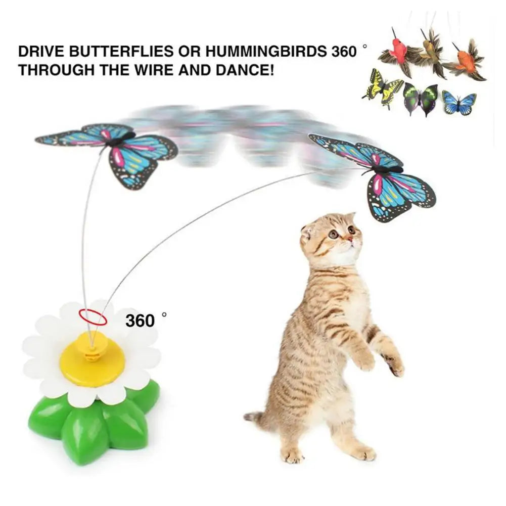 Automatic Cat Toy With 360° Butterfly Chasing Action