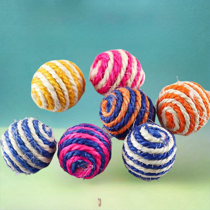 Feathered Sisal Cat Toy for Independent Indoor Play