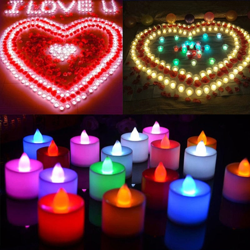 Flameless LED Tea Light Candles for Safe Romantic Glow