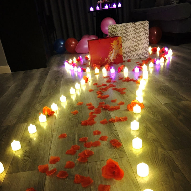 Flameless LED Tea Light Candles for Safe Romantic Glow