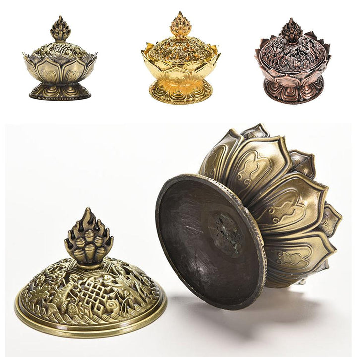 Tibetan Lotus Incense Burner for Calmer Ritual Spaces
