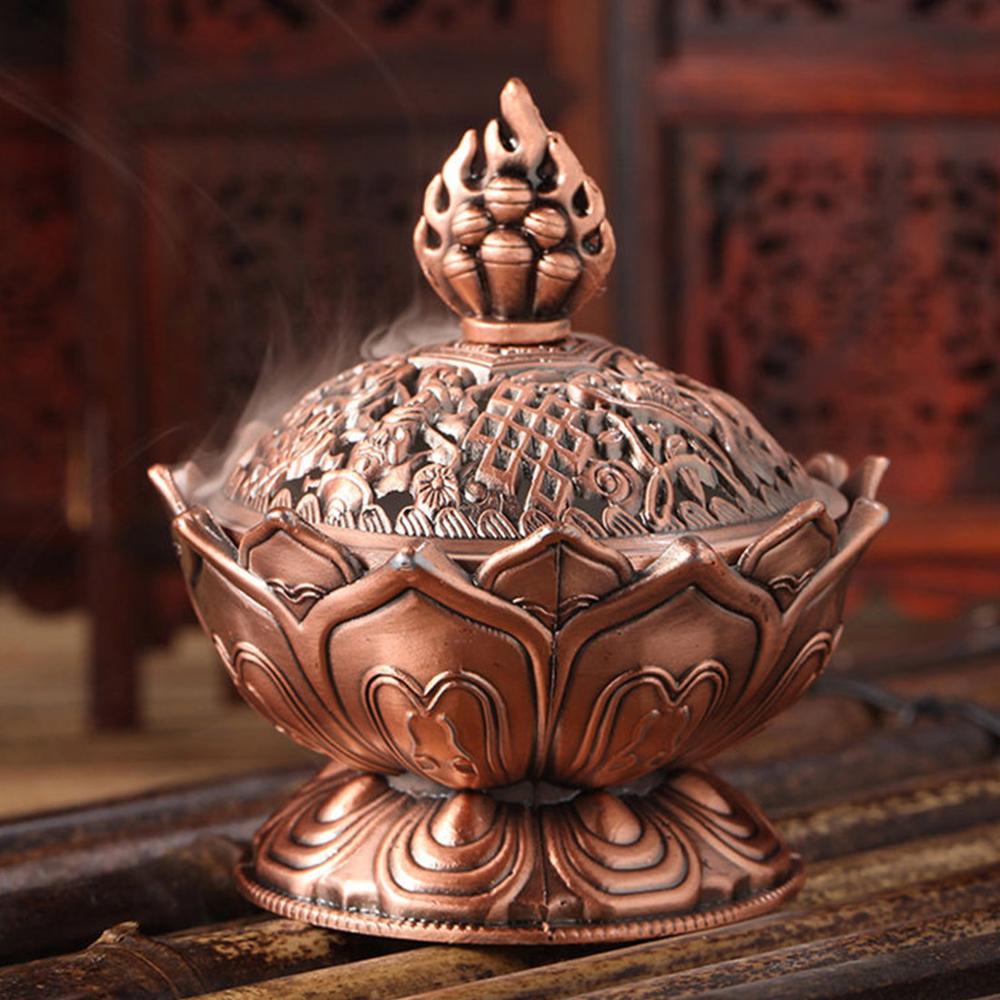 Tibetan Lotus Incense Burner for Calmer Ritual Spaces