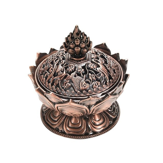 Tibetan Lotus Incense Burner for Calmer Ritual Spaces
