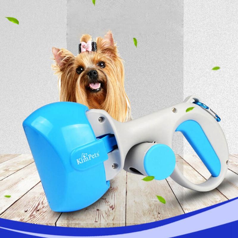 Portable Dog Poop Scooper with Built-In Bag Dispenser