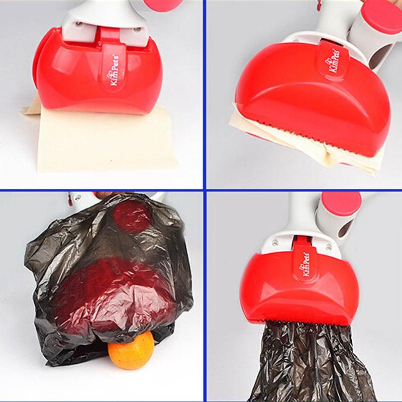 Portable Dog Poop Scooper with Built-In Bag Dispenser