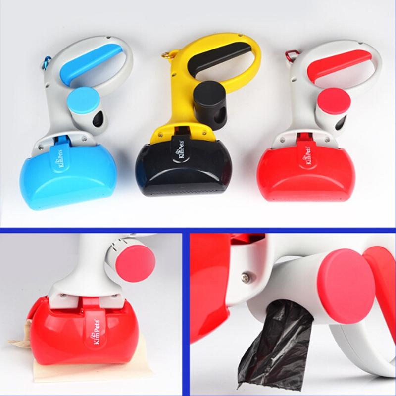 Portable Dog Poop Scooper with Built-In Bag Dispenser