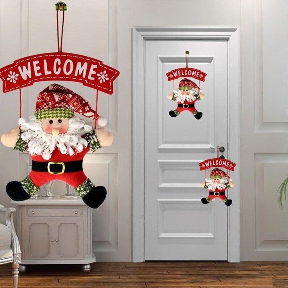 Santa Claus Door Hanging Christmas Welcome Decoration