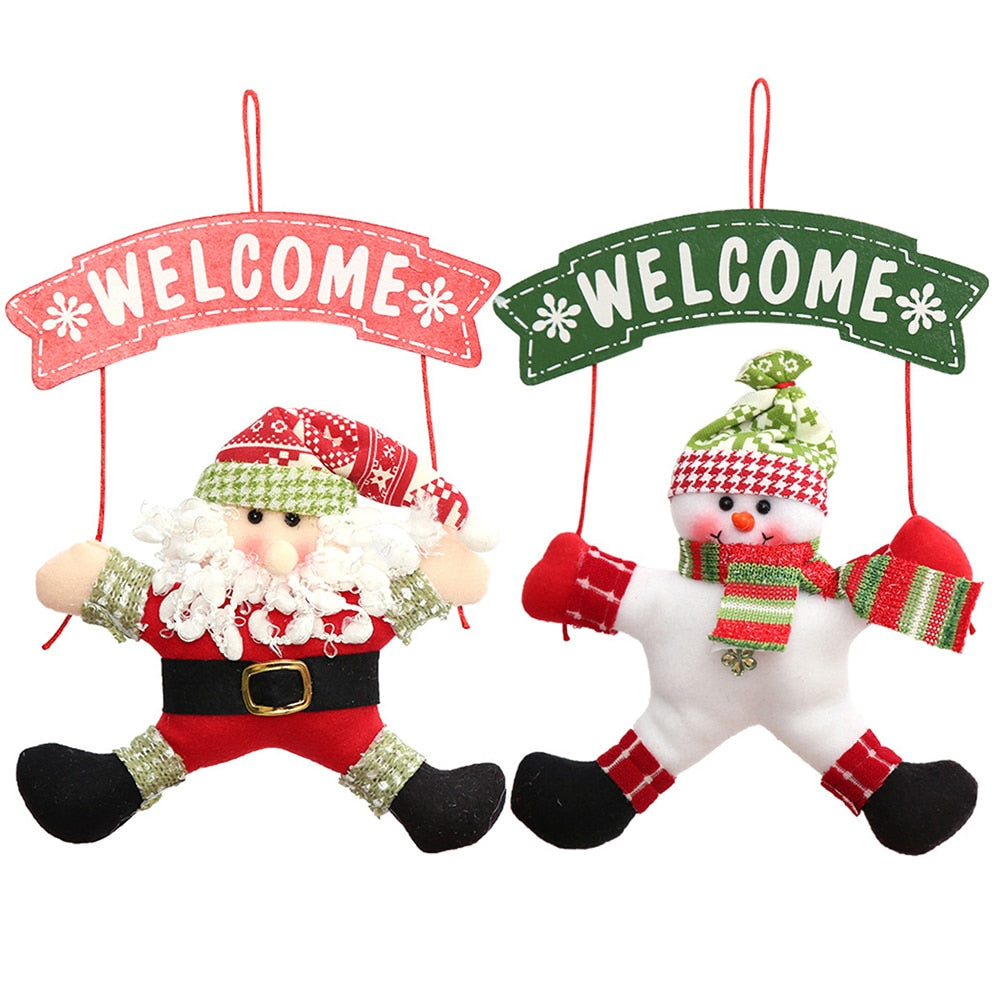 Santa Claus Door Hanging Christmas Welcome Decoration