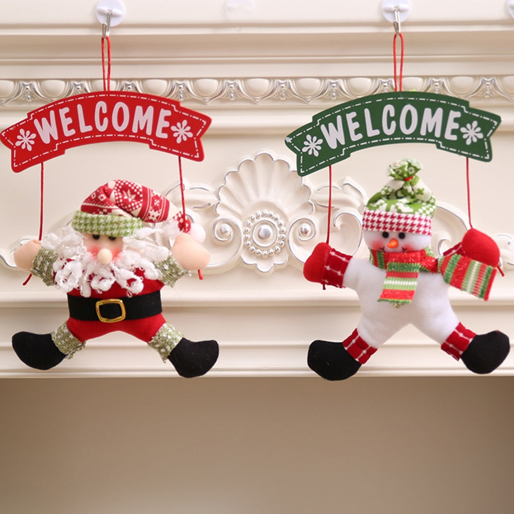 Santa Claus Door Hanging Christmas Welcome Decoration