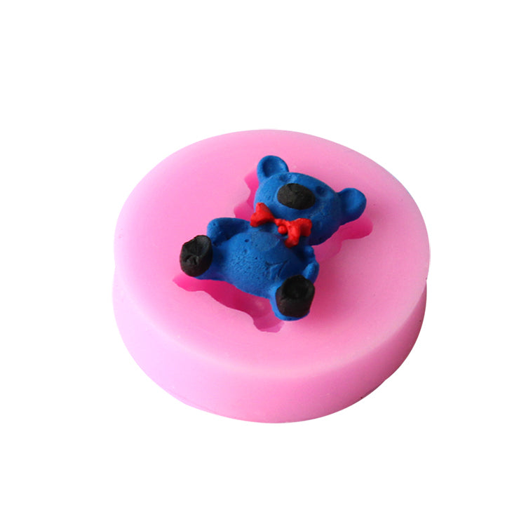 Mini Bear Silicone Fondant Mold for Cake Toppers & Soap