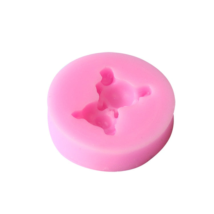 Mini Bear Silicone Fondant Mold for Cake Toppers & Soap