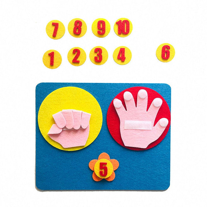 Felt Finger Counting Toy for Hands-On Math Practice