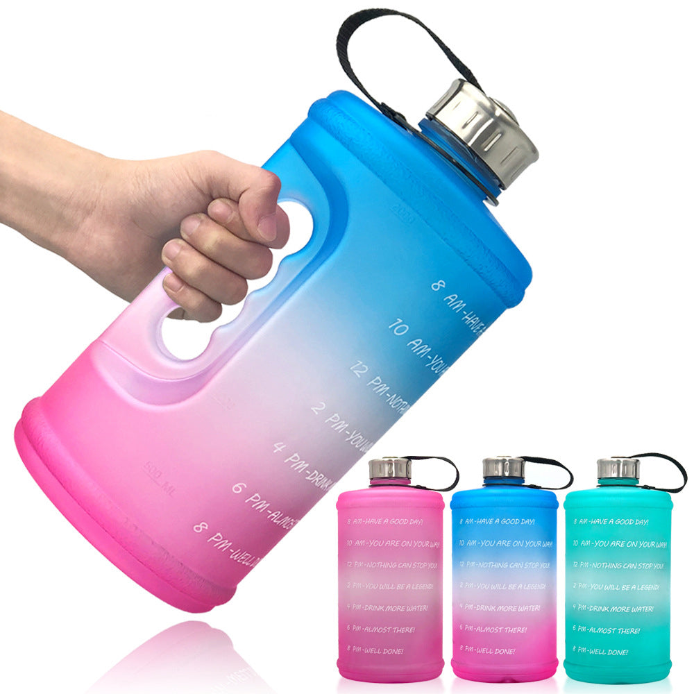 2.2L Gym Water Bottle With Time Markers to Drink More