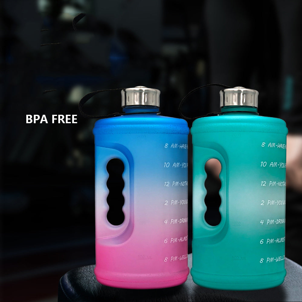 2.2L Gym Water Bottle With Time Markers to Drink More