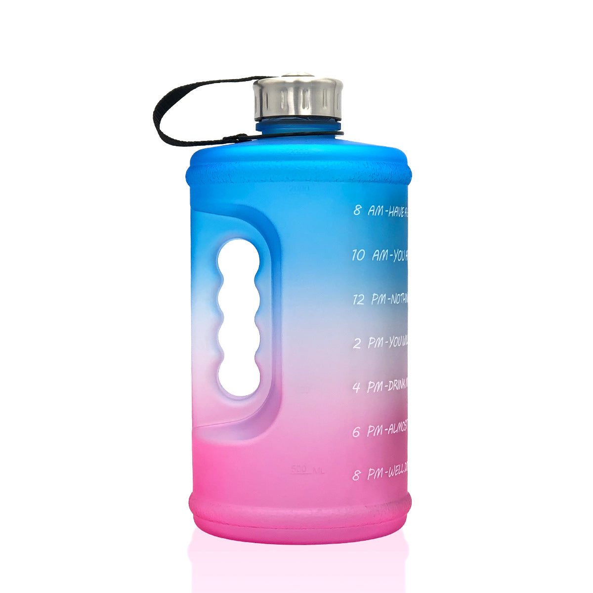 2.2L Gym Water Bottle With Time Markers to Drink More