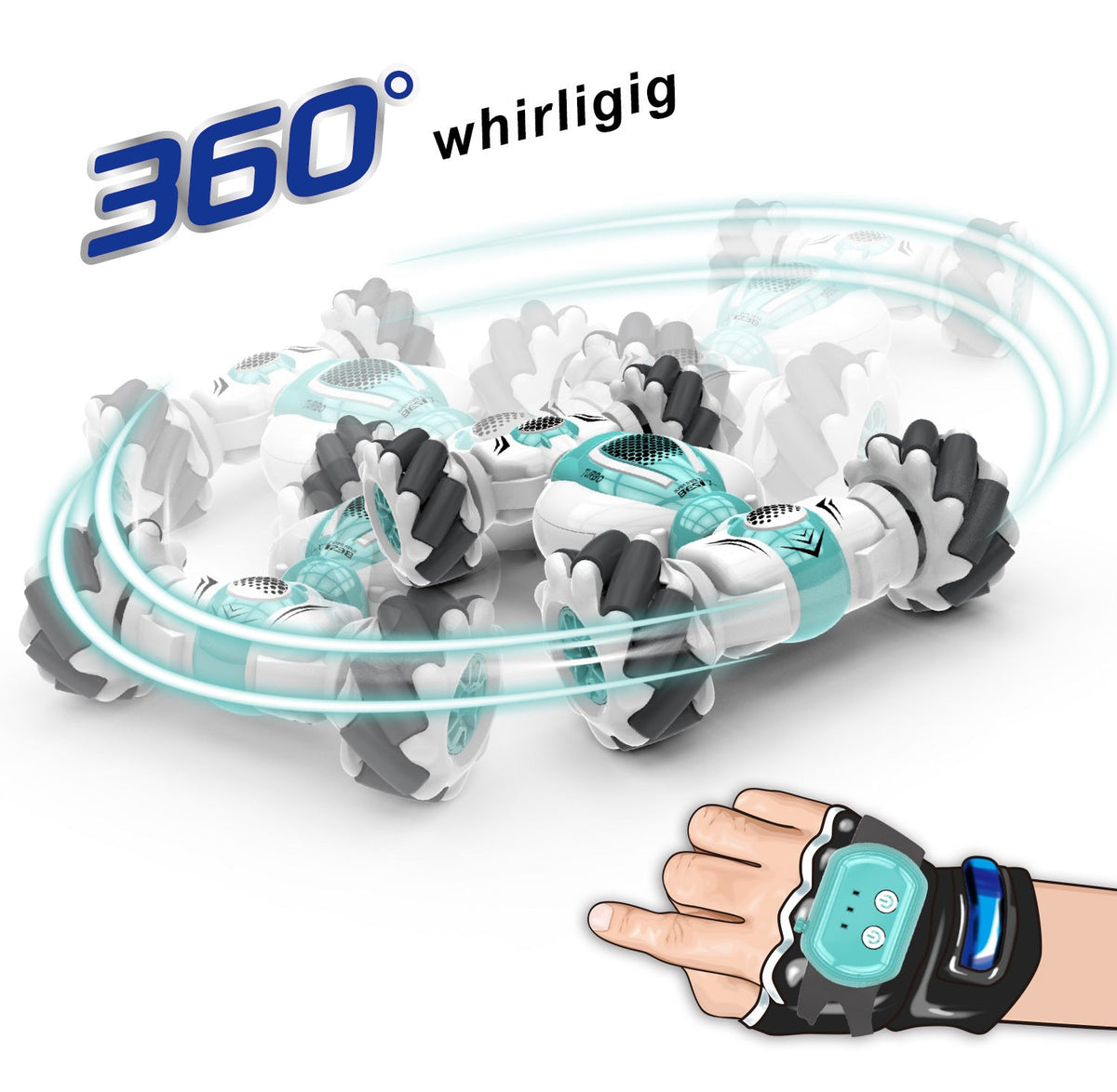Remote Control Stunt Car Toy With 360° Rolls & Drifts