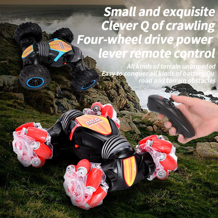 Remote Control Stunt Car With Light-Up Wheels & 4WD