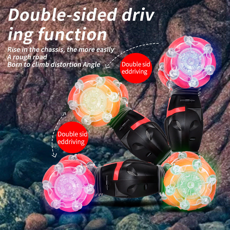 Remote Control Stunt Car With Light-Up Wheels & 4WD
