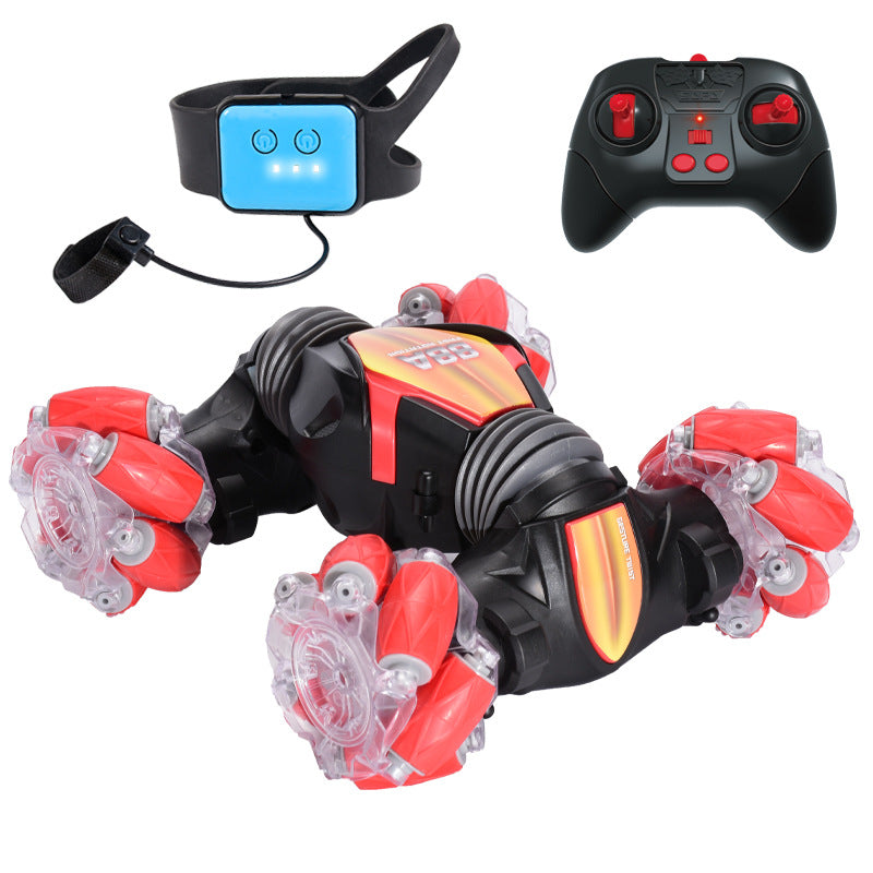 Remote Control Stunt Car With Light-Up Wheels & 4WD
