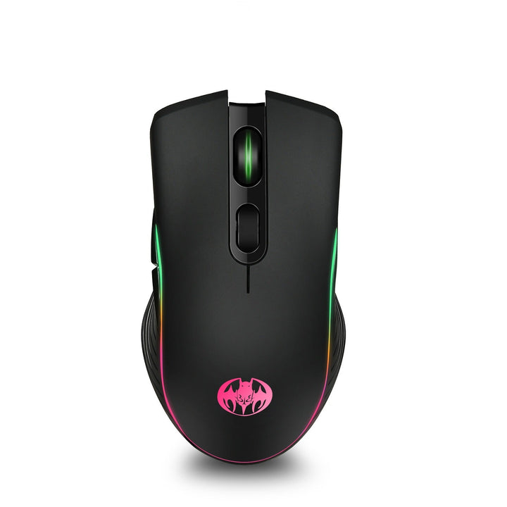 Wireless RGB Gaming Mouse with Glowing Light Strip