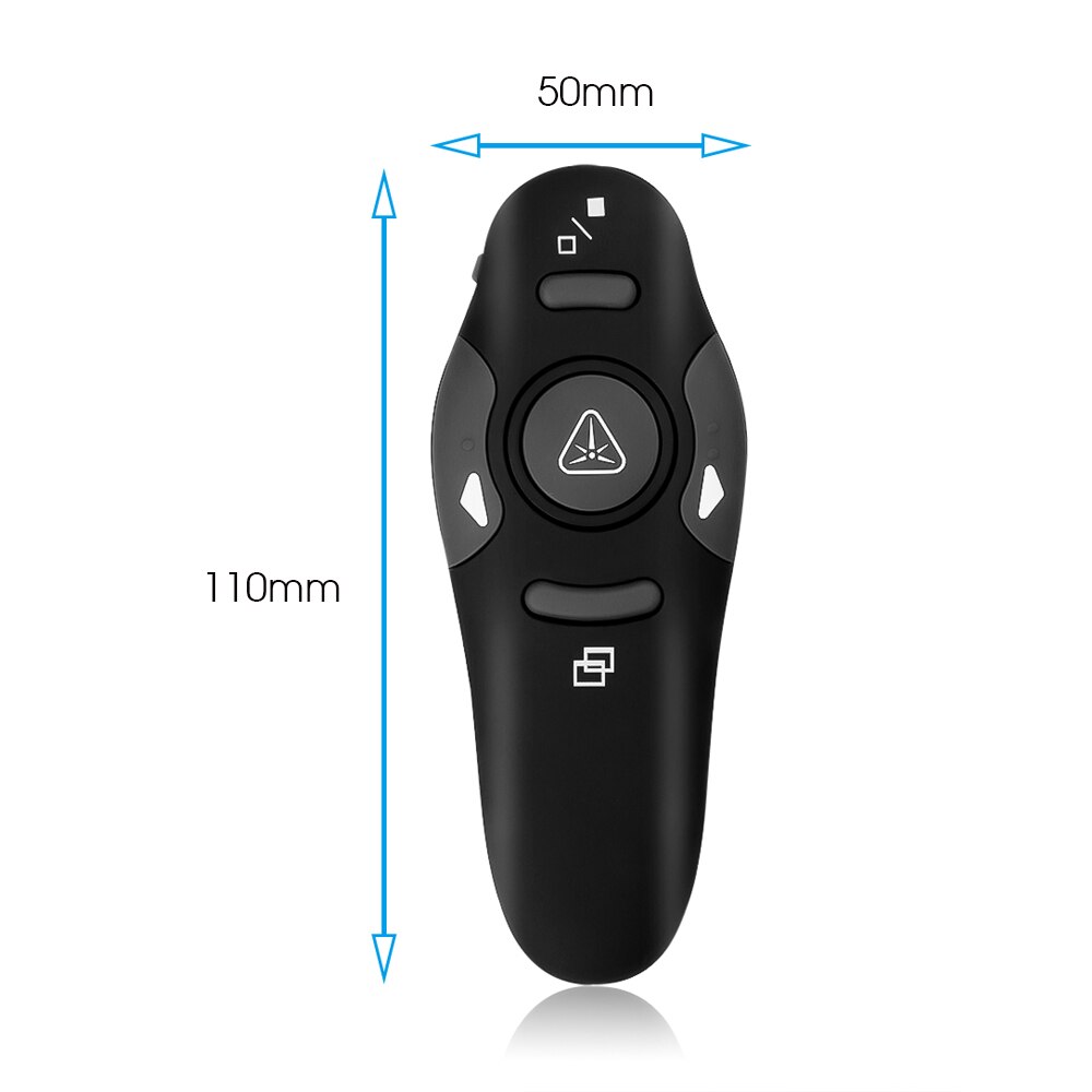 Wireless Presentation Remote with Red Laser Pointer