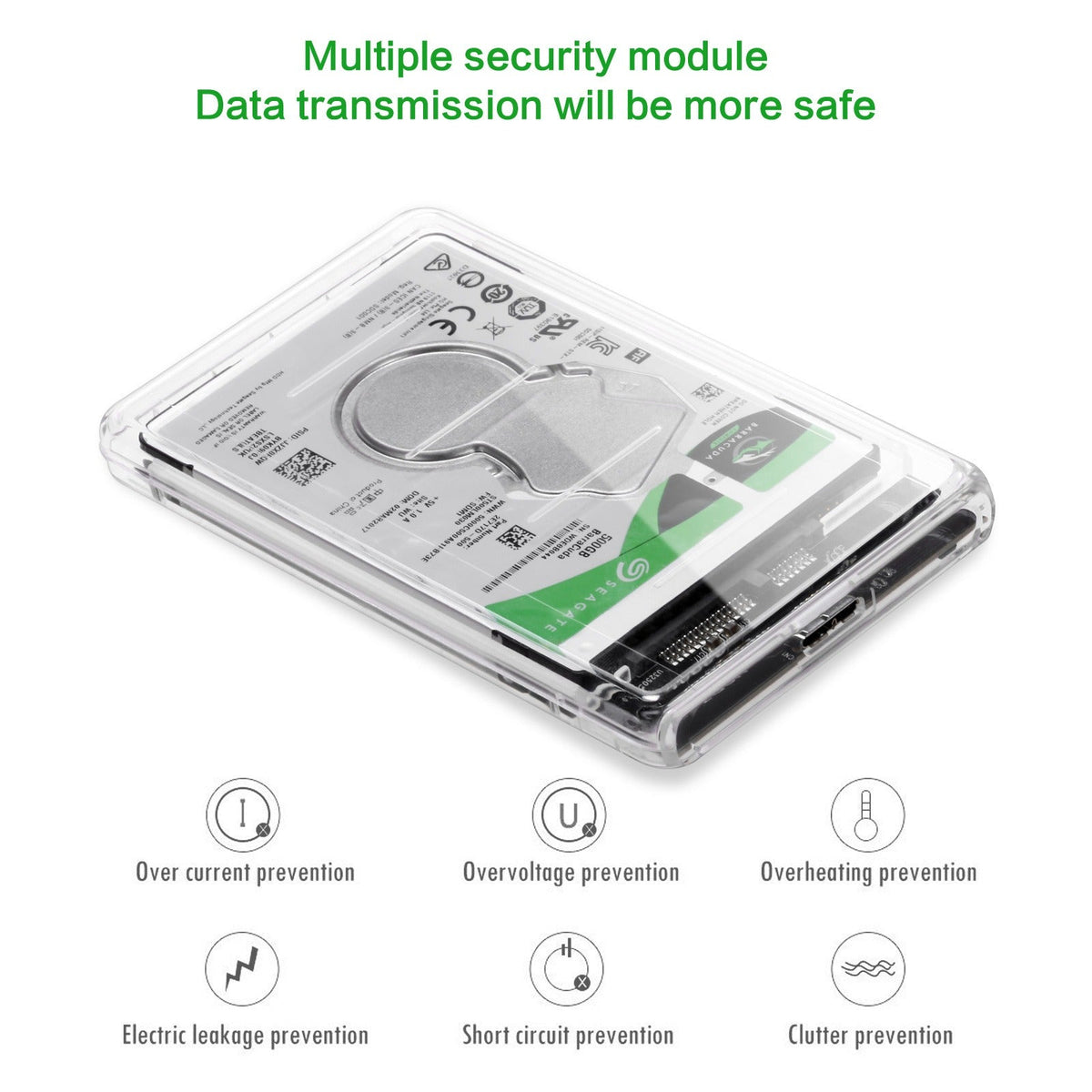 Tool-Free 2.5-Inch USB 3.0 Hard Drive Enclosure Case