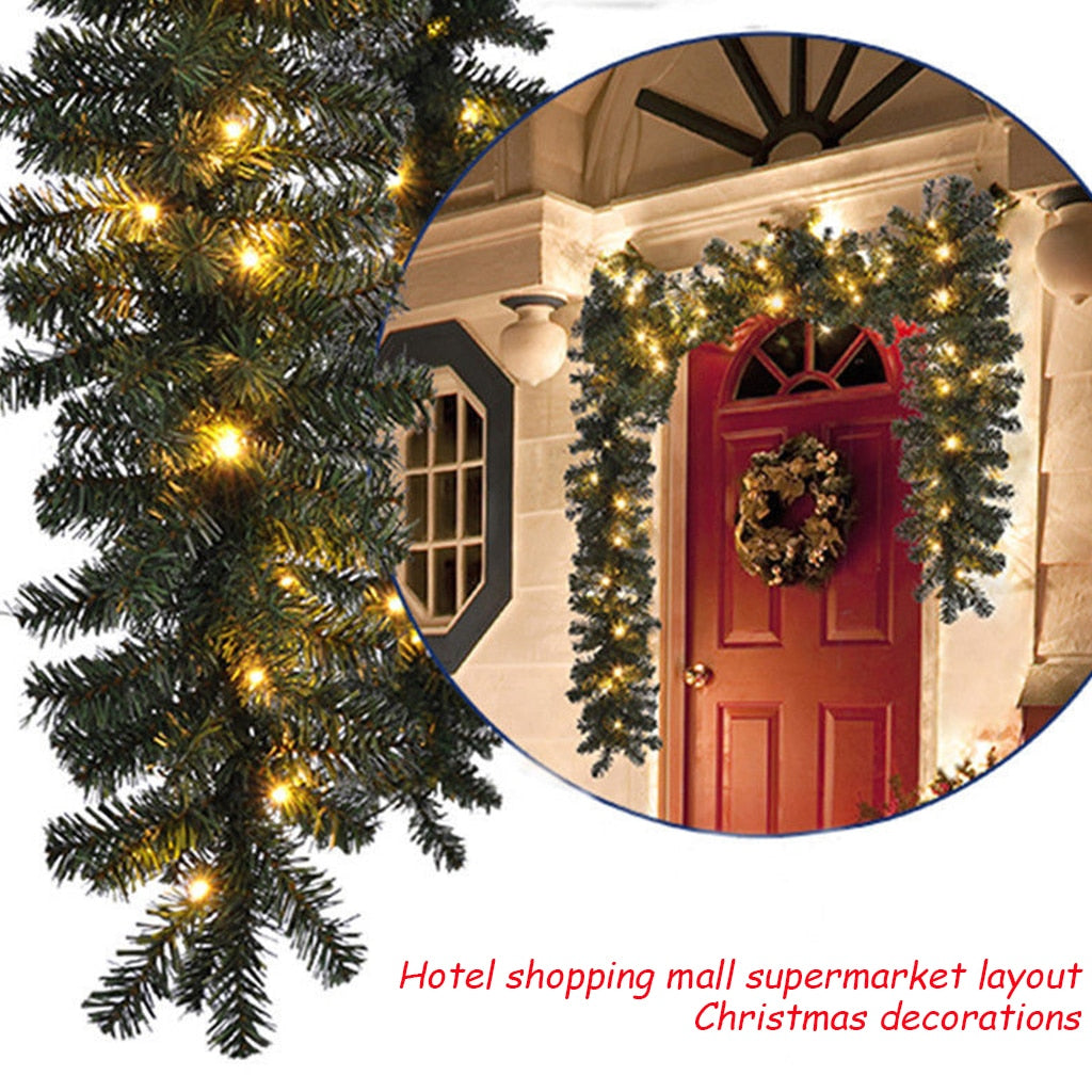 2.7m Artificial Christmas Garland for Lush Holiday Decor
