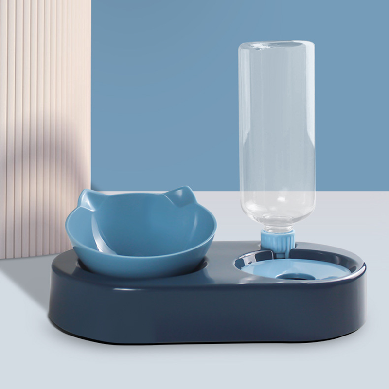 2-in-1 Cat Bowl Water Dispenser for Cats & Small Dogs