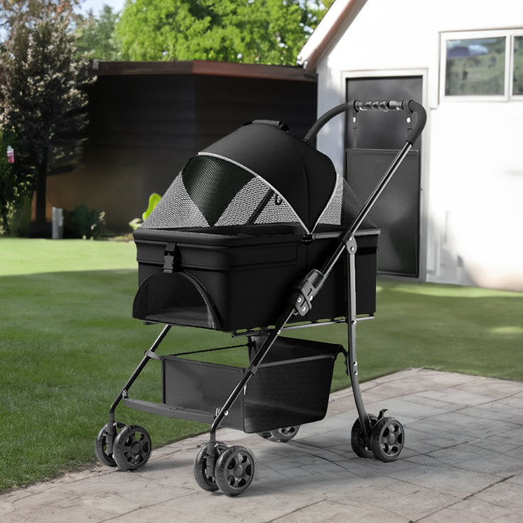 3-in-1 Pet Stroller, Carrier & Car Seat for Small Pets