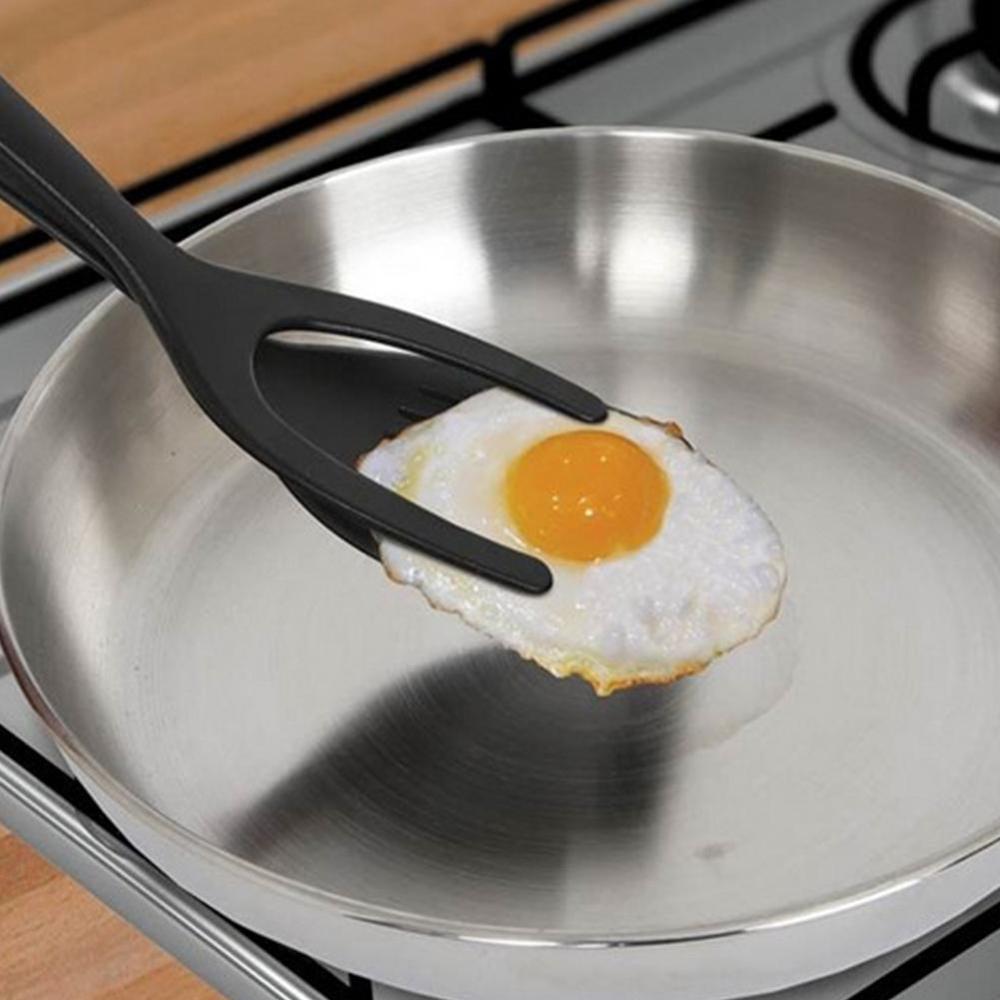 2-in-1 Egg Spatula Tongs That Flip Without Tearing